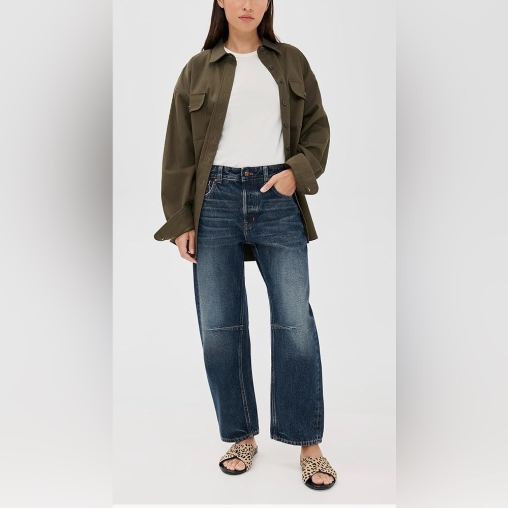 Madewell Dark Blue Barrel Leg Jeans